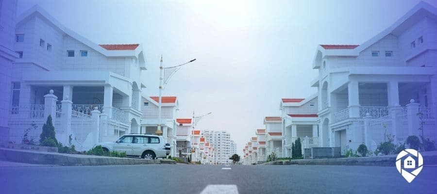 Modern residential neighborhood showcasing real estate development—ideal for land flipping and investment growth.