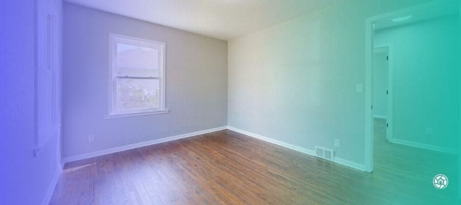 a room in a vacant home