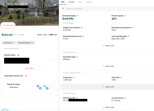 DealMachine Property Card Screenshot